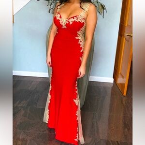 Beautiful red and gold dress